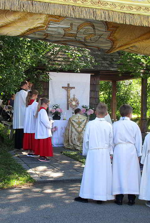 Fronleichnamsprozession in Wegscheid, 2017