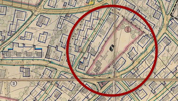 Bebauungsplan Ebenäcker mit Evangelischer Kirche in Wegscheid